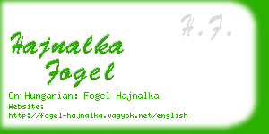 hajnalka fogel business card